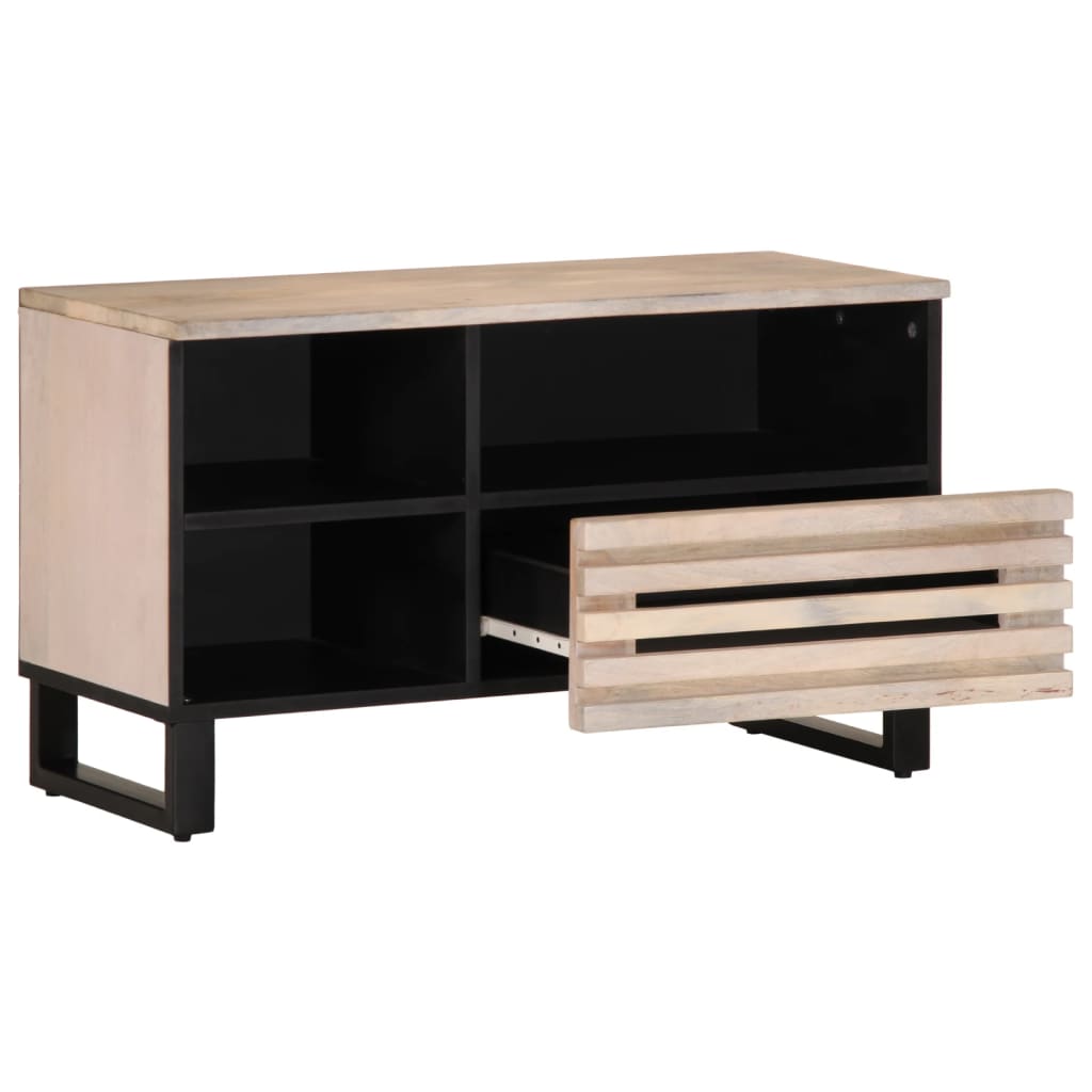 Mobile Porta TV 80x34x46 cm in Legno Massello di Mango