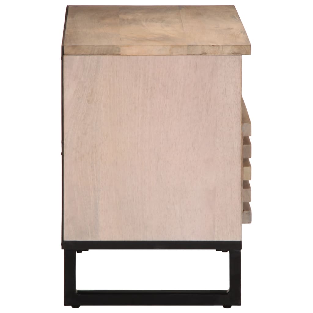 Mobile Porta TV 80x34x46 cm in Legno Massello di Mango