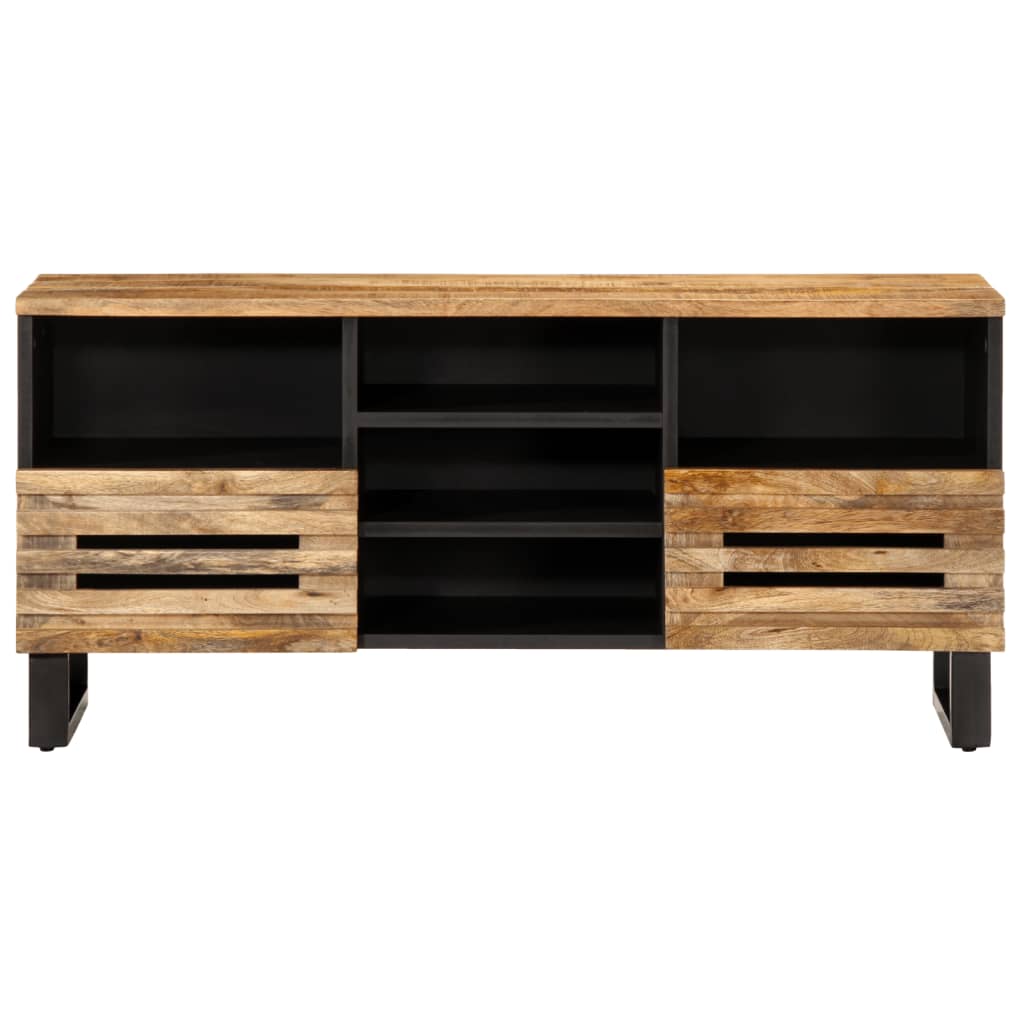Mobile Porta TV 100x34x46 cm in Massello di Mango Grezzo