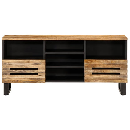 Mobile Porta TV 100x34x46 cm in Massello di Mango Grezzo