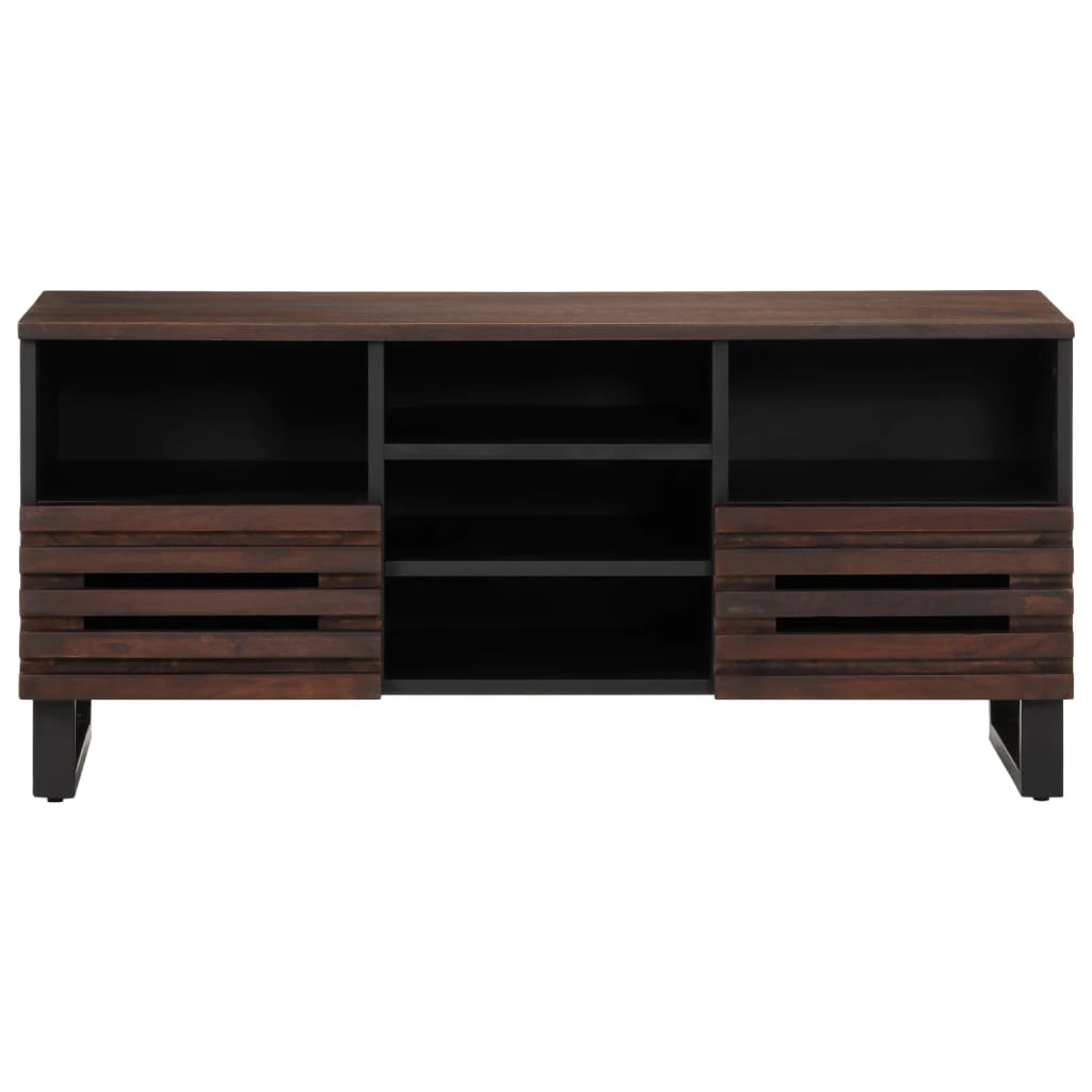 Mobile Porta TV Marrone 100x34x46 cm in Legno di Mango