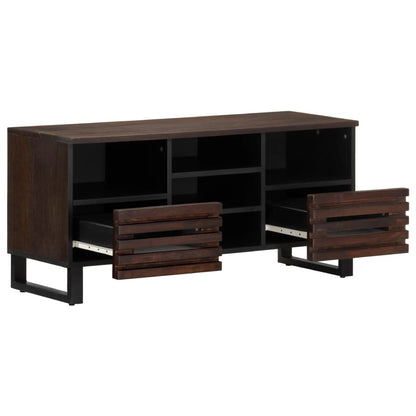Mobile Porta TV Marrone 100x34x46 cm in Legno di Mango
