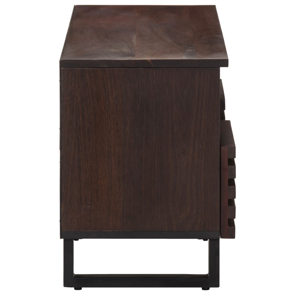Mobile Porta TV Marrone 100x34x46 cm in Legno di Mango