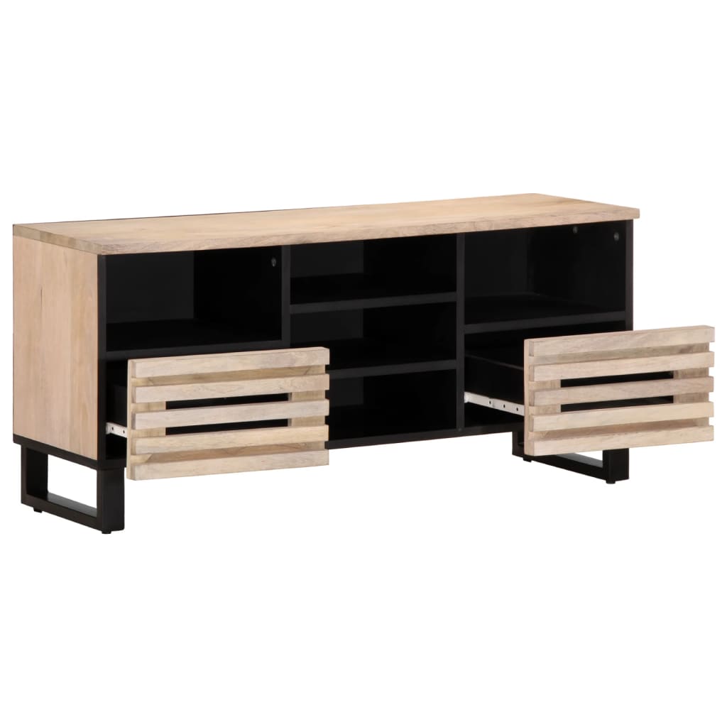 Mobile Porta TV 100x34x46 cm in Legno Massello di Mango