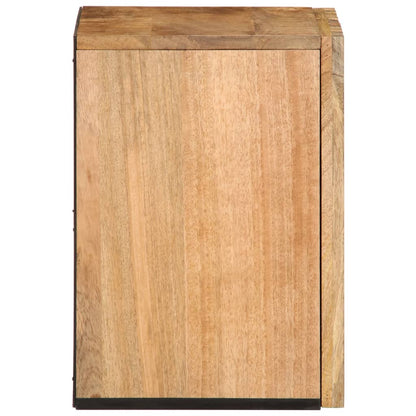 Mobile a Parete da Bagno 38x34x48cm Legno Massello Mango Grezzo