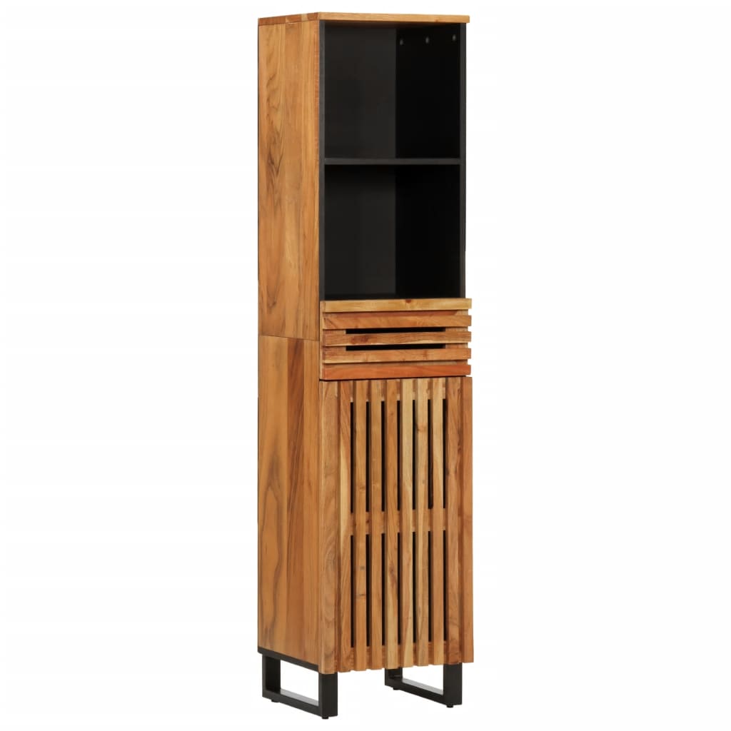 Credenza 38x34x160 cm in Legno Massello di Acacia