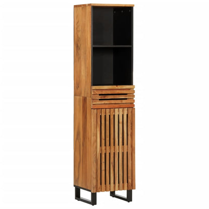 Credenza 38x34x160 cm in Legno Massello di Acacia