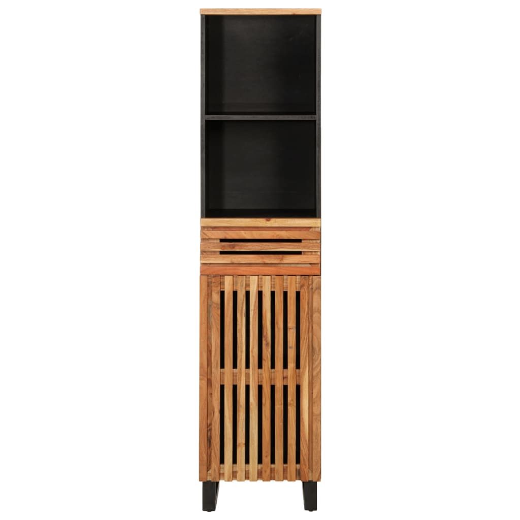 Credenza 38x34x160 cm in Legno Massello di Acacia