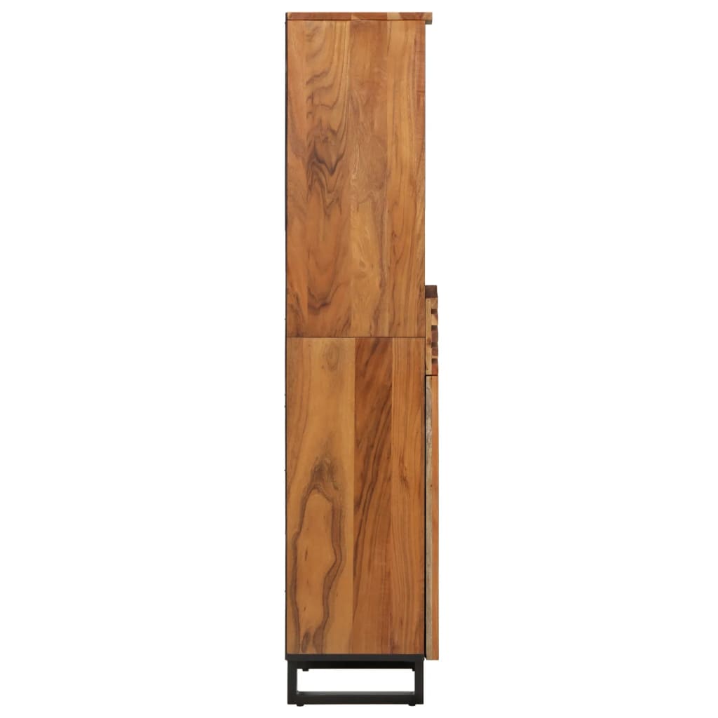 Credenza 38x34x160 cm in Legno Massello di Acacia