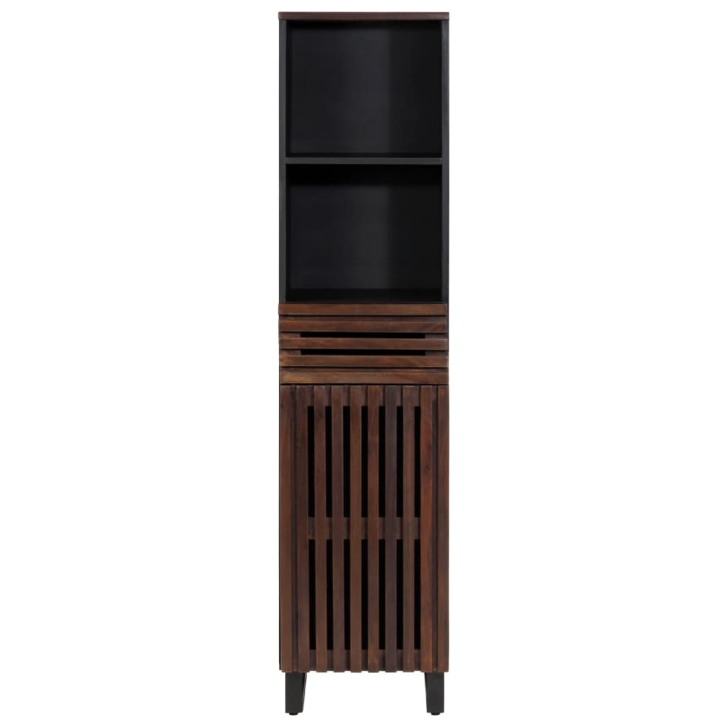 Credenza Marrone 38x34x160 cm in Legno Massello di Mango