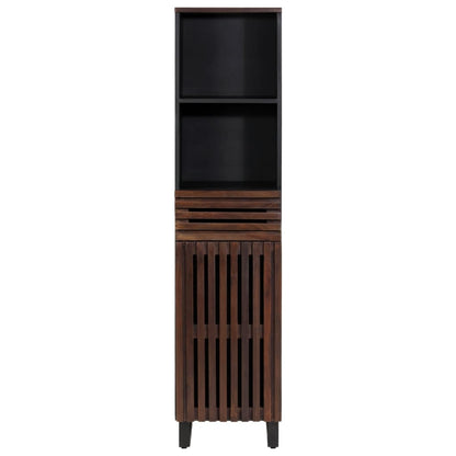 Credenza Marrone 38x34x160 cm in Legno Massello di Mango