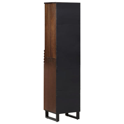 Credenza Marrone 38x34x160 cm in Legno Massello di Mango