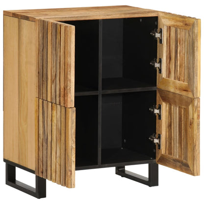 Credenza 60x34x75 cm in Legno Massello di Mango Grezzo