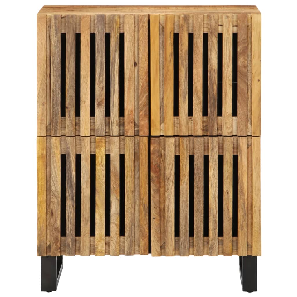 Credenza 60x34x75 cm in Legno Massello di Mango Grezzo