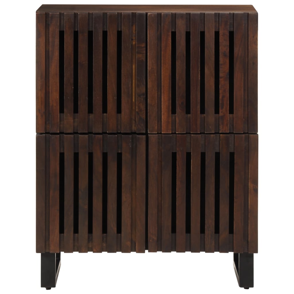 Credenza Marrone 60x34x75 cm in Legno Massello di Mango