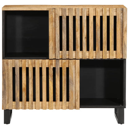Credenza 80x34x75 cm in Legno Massello di Mango Grezzo