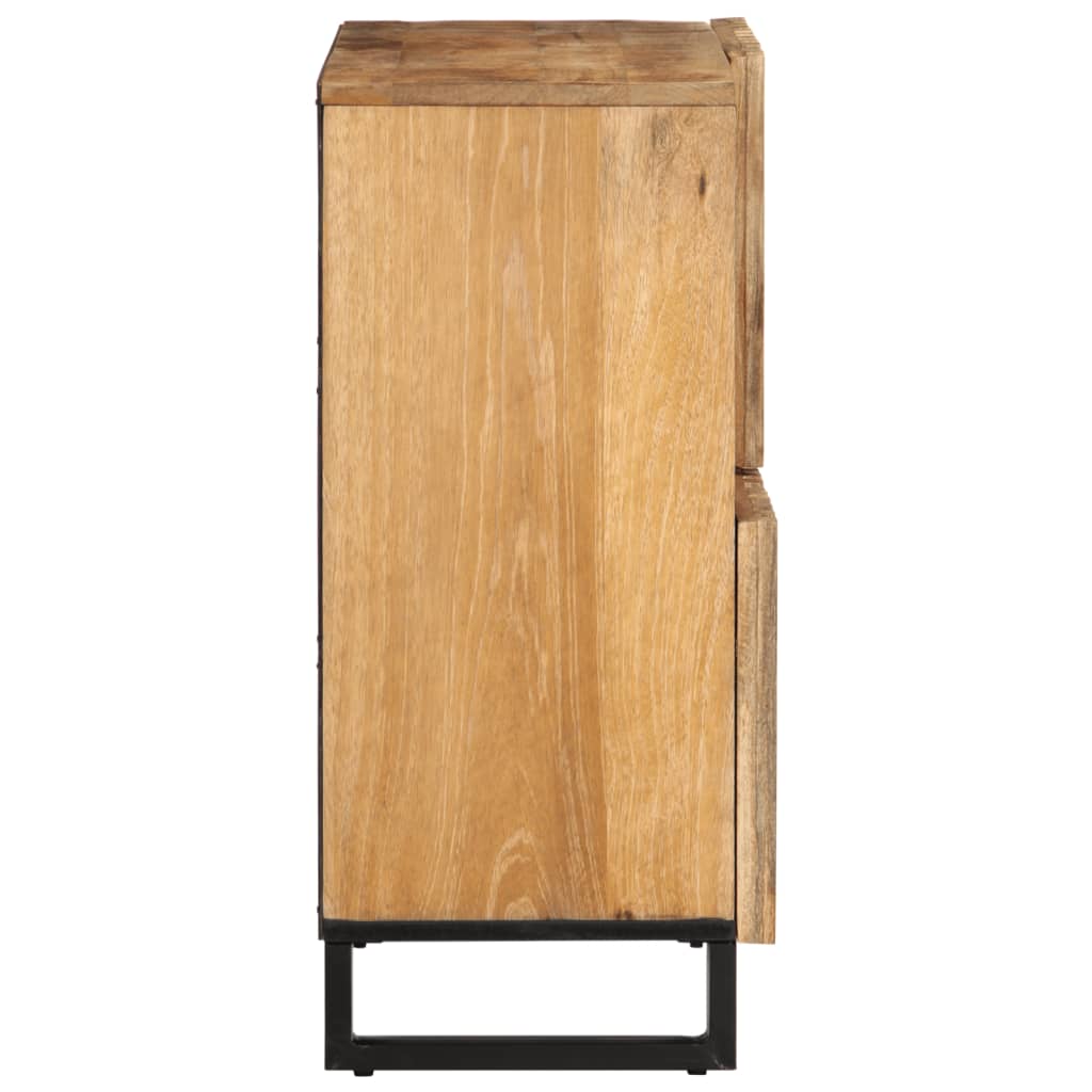 Credenza 80x34x75 cm in Legno Massello di Mango Grezzo