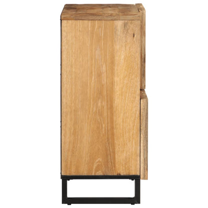 Credenza 80x34x75 cm in Legno Massello di Mango Grezzo