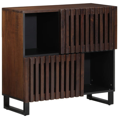 Credenza Marrone 80x34x75 cm in Legno Massello di Mango