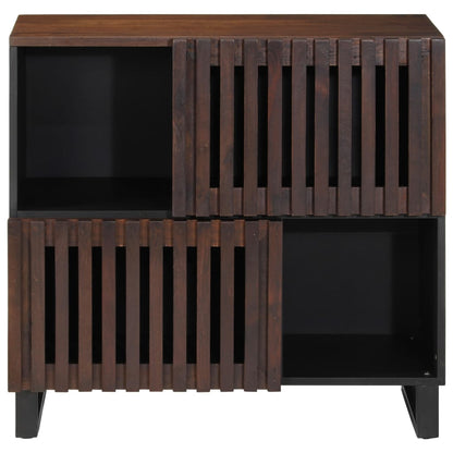 Credenza Marrone 80x34x75 cm in Legno Massello di Mango