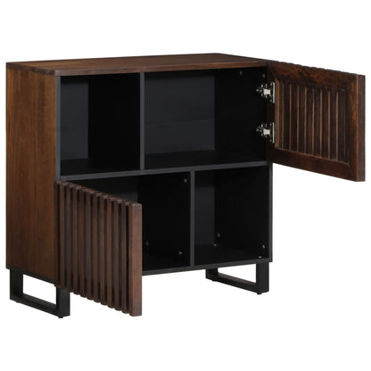 Credenza Marrone 80x34x75 cm in Legno Massello di Mango