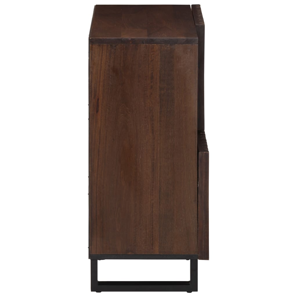 Credenza Marrone 80x34x75 cm in Legno Massello di Mango