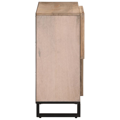 Credenza 80x34x75 cm in Legno Massello di Mango