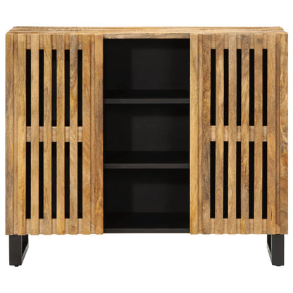 Credenza 90x34x75 cm in Legno Massello di Mango Grezzo