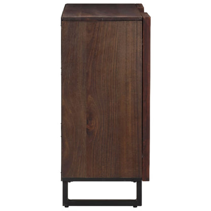 Credenza Marrone 90x34x75 cm in Legno Massello di Mango