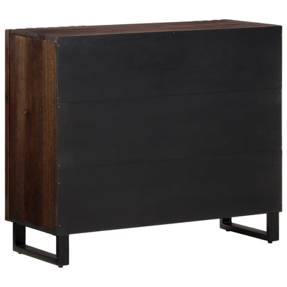 Credenza Marrone 90x34x75 cm in Legno Massello di Mango