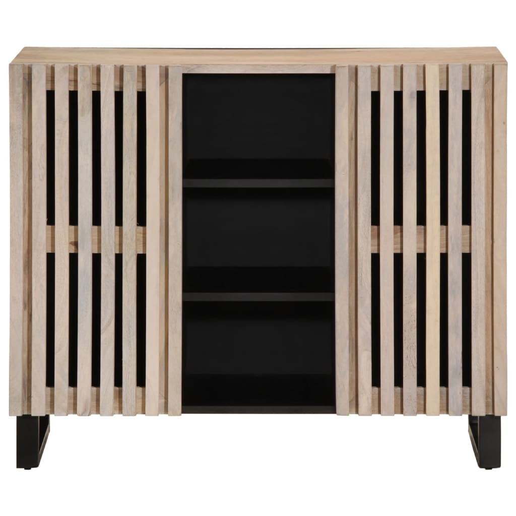 Credenza 90x34x75 cm in Legno Massello di Mango