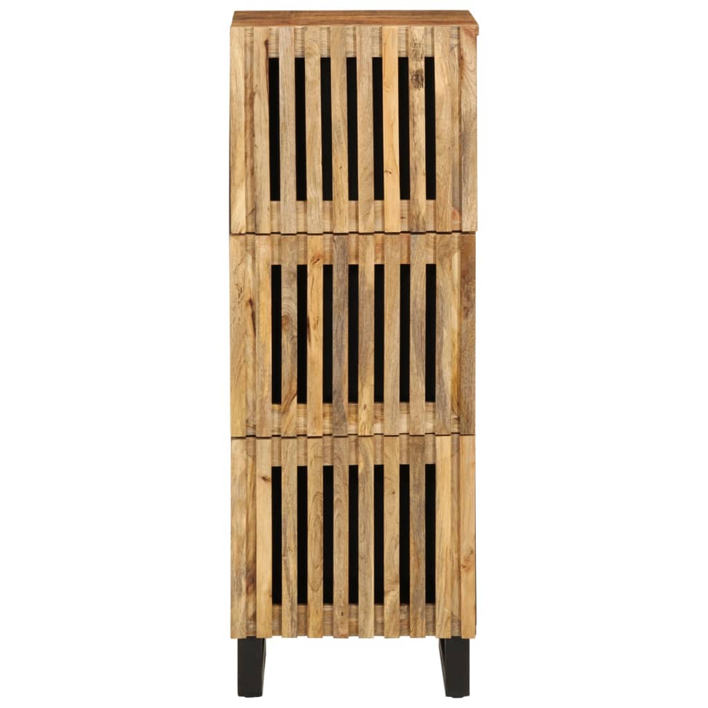 Credenza 40x34x110 cm in Legno Massello di Mango Grezzo