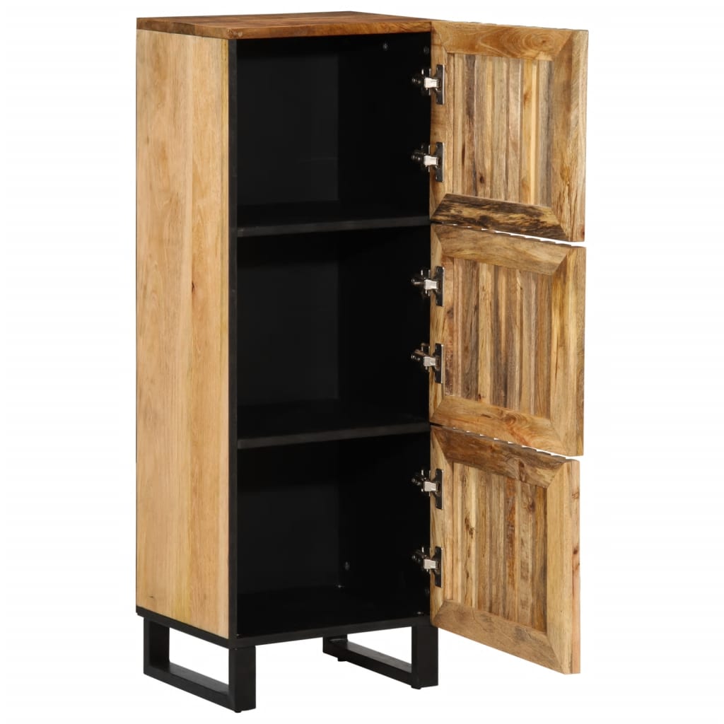 Credenza 40x34x110 cm in Legno Massello di Mango Grezzo