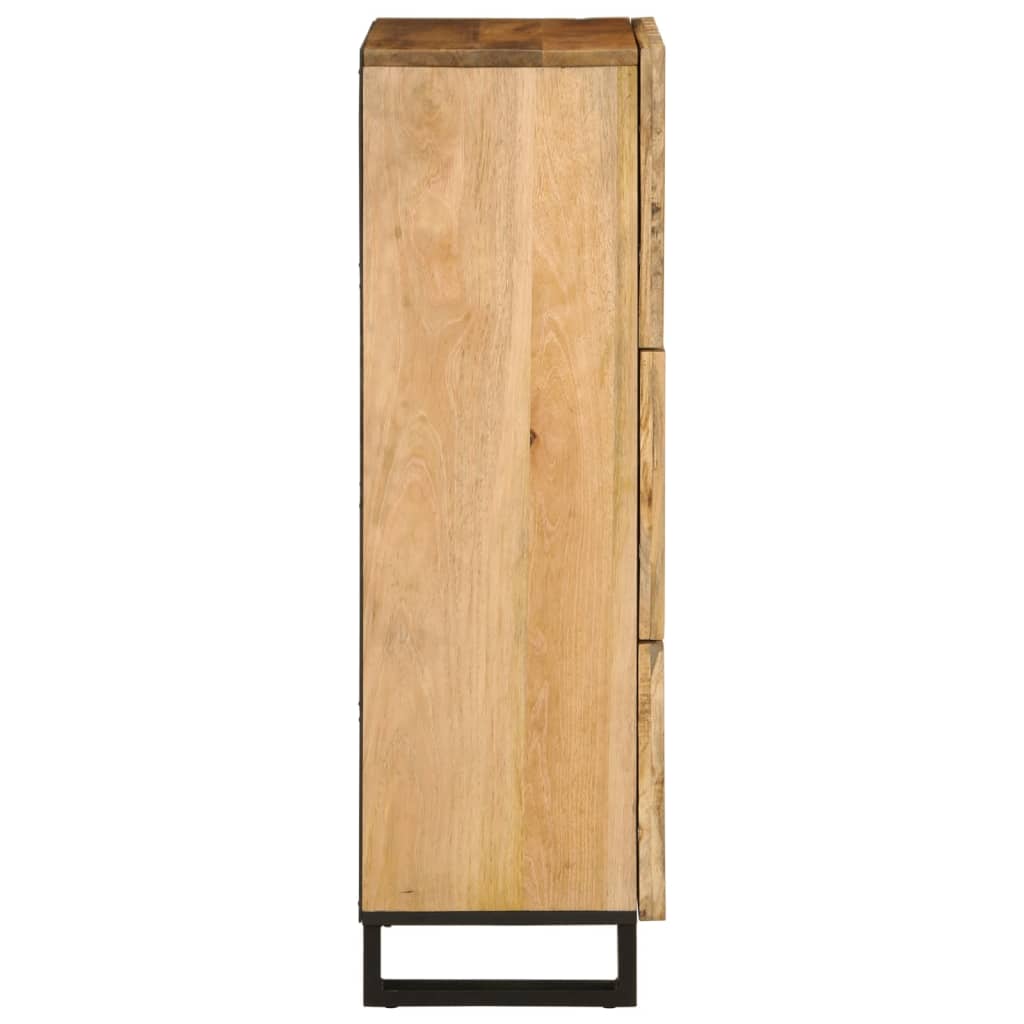 Credenza 40x34x110 cm in Legno Massello di Mango Grezzo