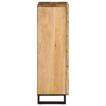 Credenza 40x34x110 cm in Legno Massello di Mango Grezzo
