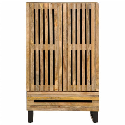 Credenza 60x34x100 cm in Legno Massello di Mango Grezzo