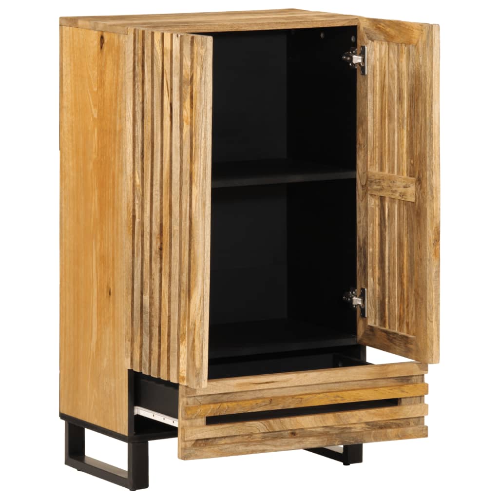 Credenza 60x34x100 cm in Legno Massello di Mango Grezzo