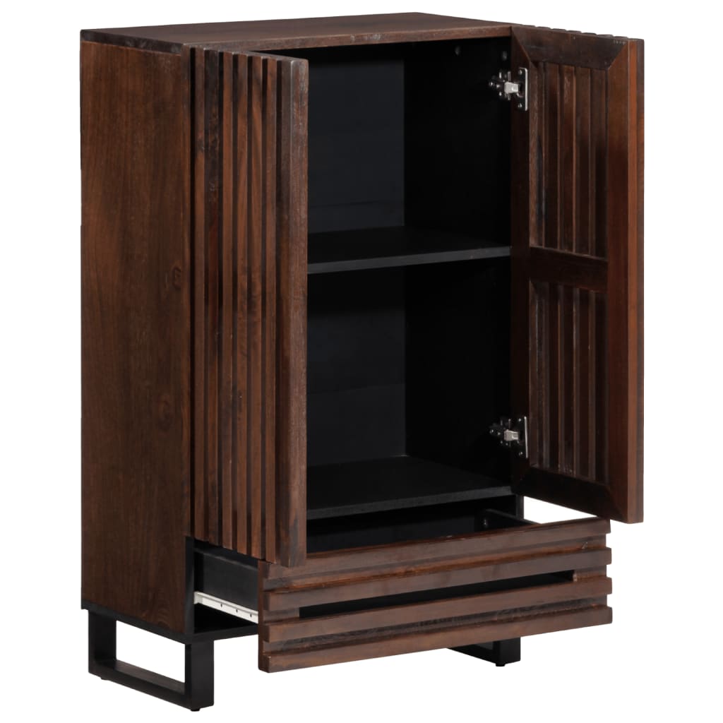 Credenza Marrone 60x34x100 cm in Legno Massello di Mango