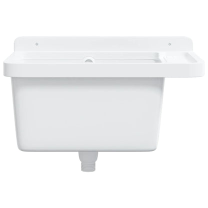 Lavabo a Parete Bianco 50x35x24 cm in Resina