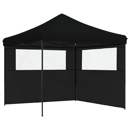 Tendone per Feste Pieghevole Pop-Up con 2 Pareti Nero