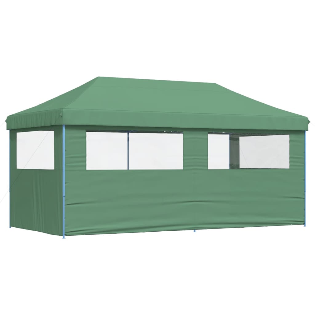 Tendone per Feste Pieghevole Pop-Up con 3 Pareti Verde