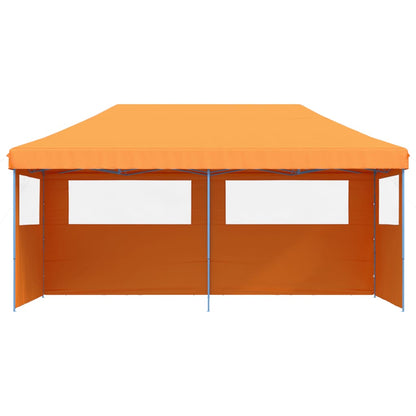 Tendone per Feste Pieghevole Pop-Up con 3 Pareti Arancione