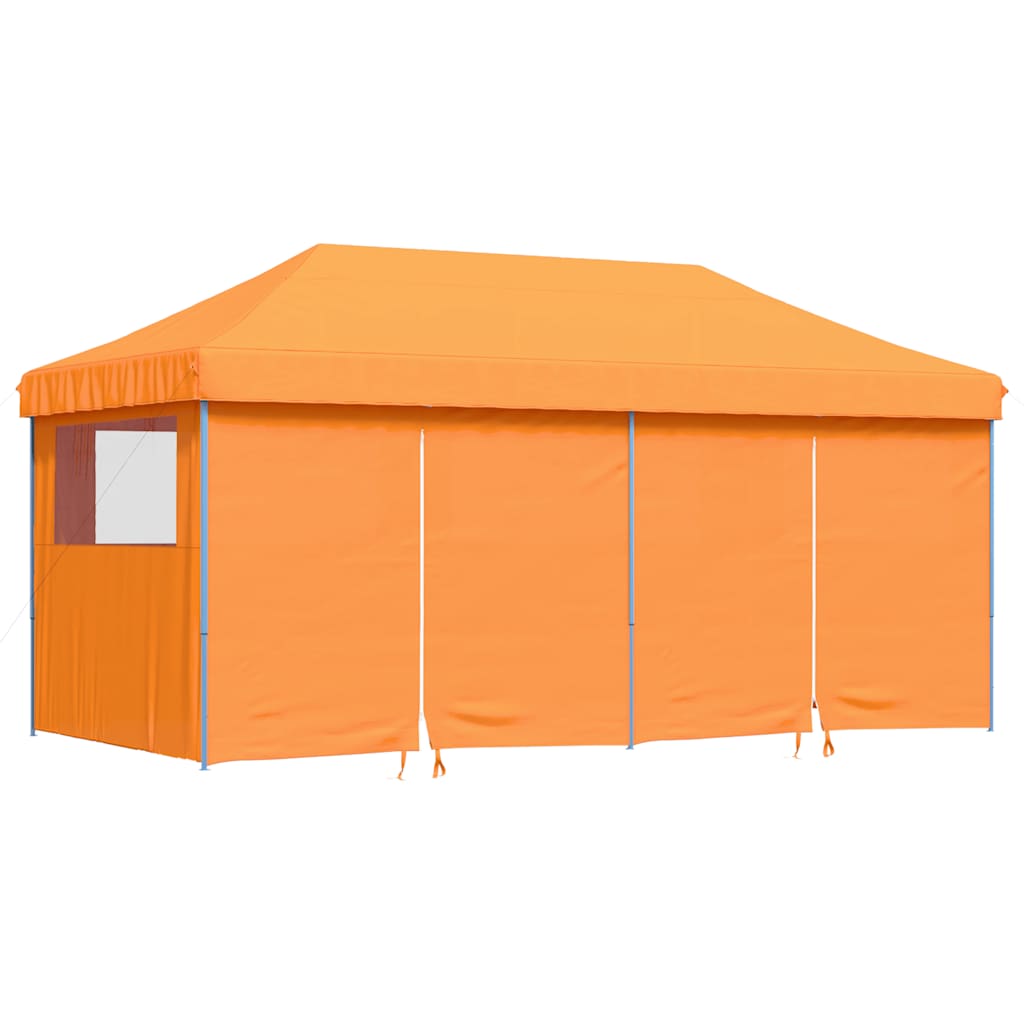 Tendone per Feste Pieghevole Pop-Up con 4 Pareti Arancione
