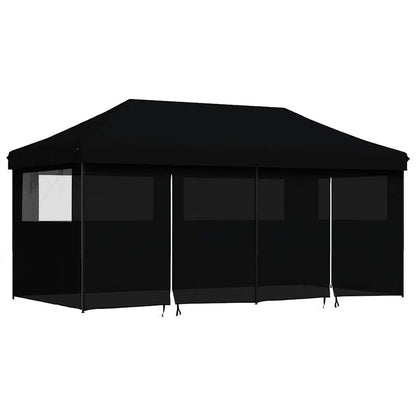 Tendone per Feste Pieghevole Pop-Up con 4 Pareti Nero