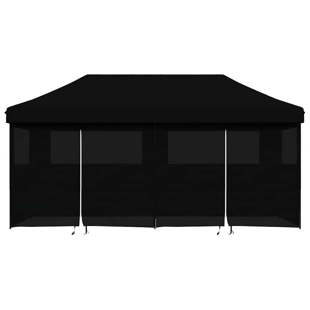 Tendone per Feste Pieghevole Pop-Up con 4 Pareti Nero