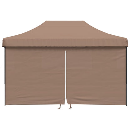 Tendone per Feste Pieghevole Pop-Up con 4 Pareti Marrone