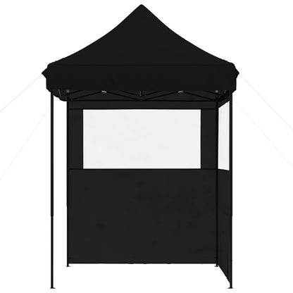 Tendone per Feste Pieghevole Pop-Up con 2 Pareti Nero