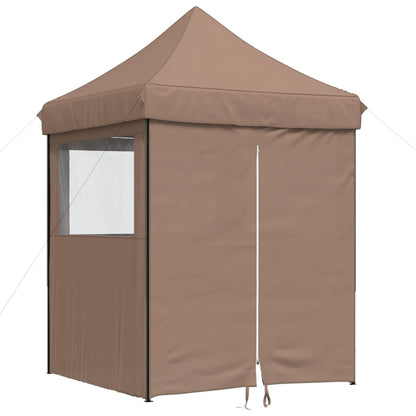 Tendone per Feste Pieghevole Pop-Up con 4 Pareti Marrone