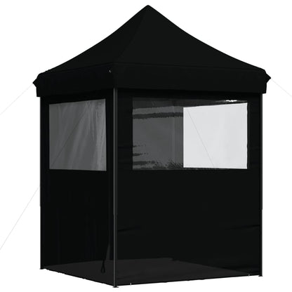 Tendone per Feste Pieghevole Pop-Up con 4 Pareti Nero