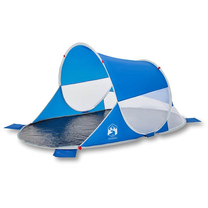 Tenda da Spiaggia Pop-Up Azzurra Impermeabile
